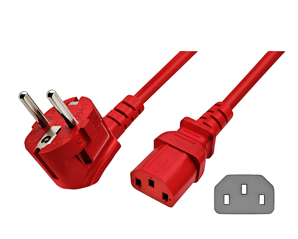 Kategorie: 3-pol Stecker (Schuko) auf C13 farbig